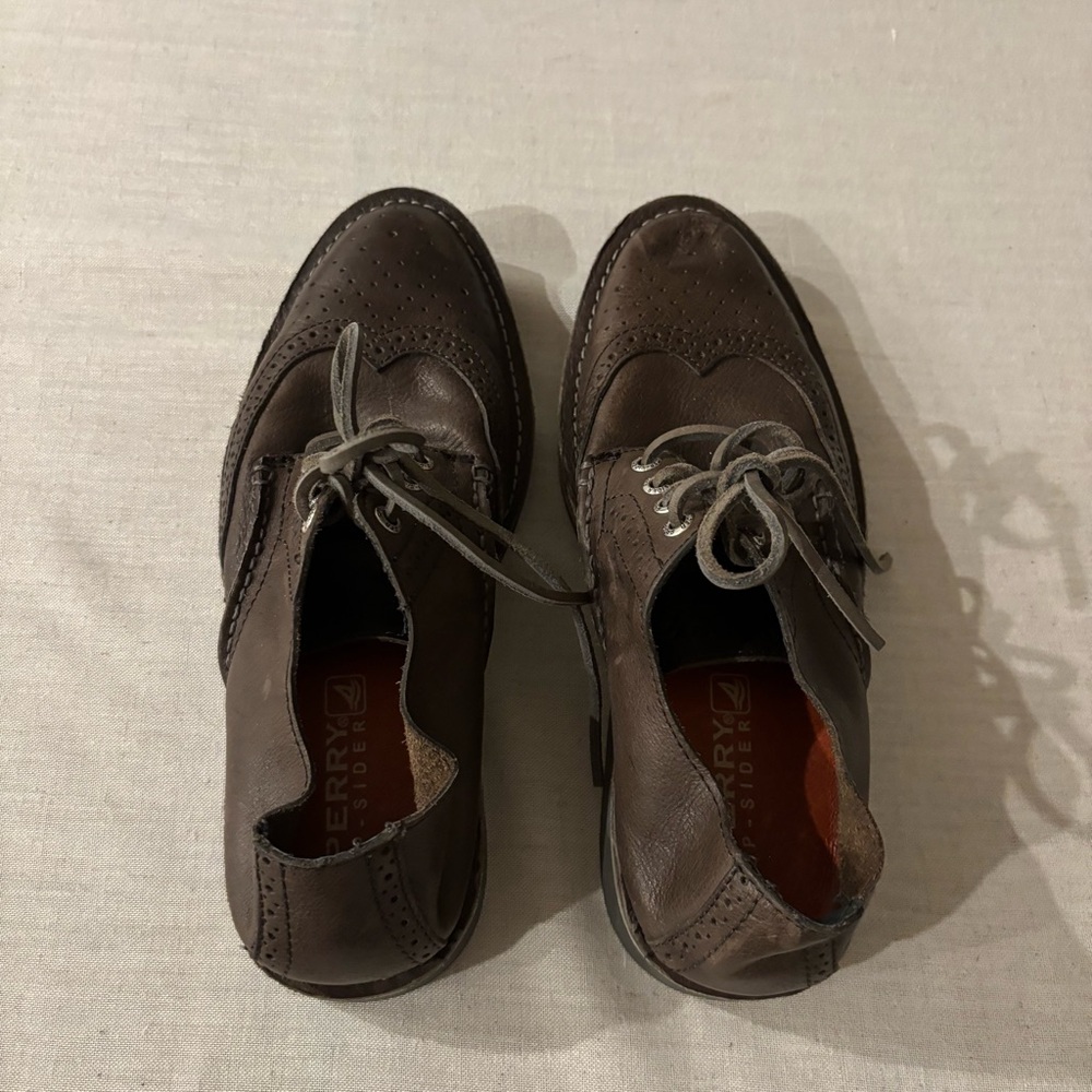 Sperry Top-Sider Brown Leather Wingtip Oxford Men’s Shoes 7M